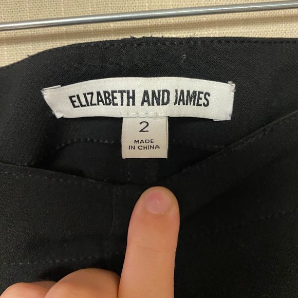 EUC Elizabeth & James Eddine Black High-Waist Skinny Zip-cuff Ponte Pants Size 2 - Picture 7 of 9